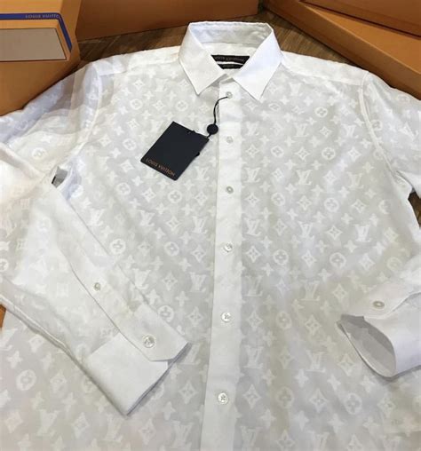 white lv shirt|louis vuitton collar shirt.